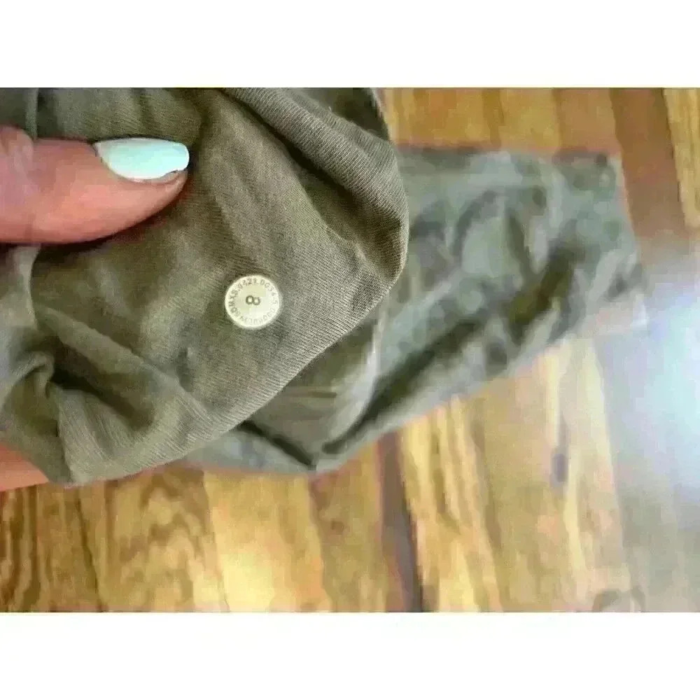 Lululemon Warm Down 7/8 Length Jogger Sweatpant Women's Size 8 Brown Pockets - Picture 7 of 7